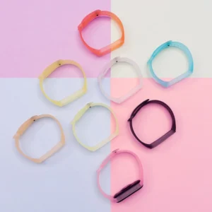 Silikoninis strap Xiaomi Mi Band 5 / 6 wristband strap - aukso spalvos - Image 3