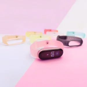 Silikoninis strap Xiaomi Mi Band 5 / 6 wristband strap - aukso spalvos - Image 4