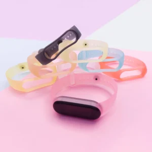 Silikoninis strap Xiaomi Mi Band 5 / 6 wristband strap - aukso spalvos - Image 5