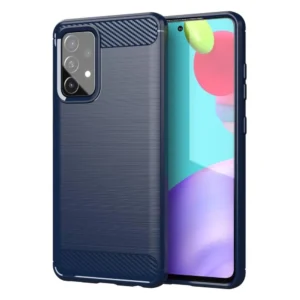 Carbon dėklas Flexible Cover TPU Samsung Galaxy A72 4G mėlynos spalvos