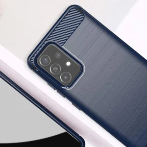 Carbon dėklas Flexible Cover TPU Samsung Galaxy A72 4G mėlynos spalvos - Image 2