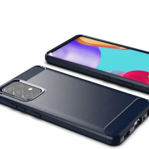 Carbon dėklas Flexible Cover TPU Samsung Galaxy A72 4G mėlynos spalvos - Image 3