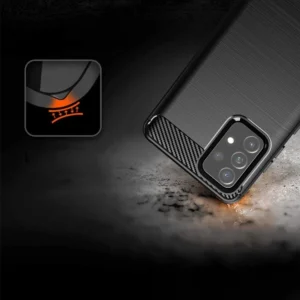 Carbon dėklas Flexible Cover TPU Samsung Galaxy A72 4G dėklas telefonui juodos spalvos - Image 2