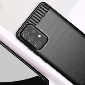 Carbon dėklas Flexible Cover TPU Samsung Galaxy A72 4G dėklas telefonui juodos spalvos - Image 3
