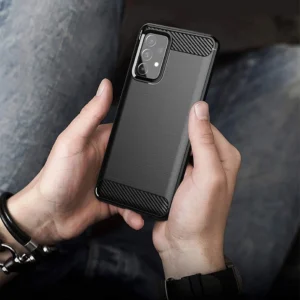 Carbon dėklas Flexible Cover TPU Samsung Galaxy A72 4G dėklas telefonui juodos spalvos - Image 5