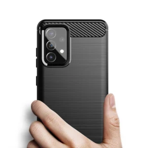 Carbon dėklas Flexible Cover TPU Samsung Galaxy A72 4G dėklas telefonui juodos spalvos - Image 6