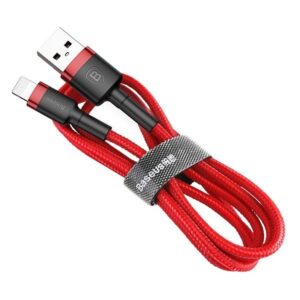BASEUS kabelis USB A į Lightning 2,4A Cafule CALKLF-B09 1 m red juodos spalvos - Image 4