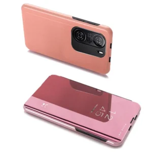 Clear View dėklas cover Xiaomi Redmi K40 Pro+ / K40 Pro / K40 / Poco F3 dėklas telefonui rožinės spalvos