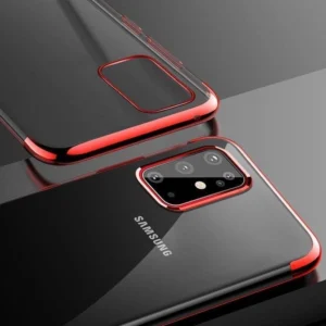 Clear Color dėklas Gel TPU Electroplating frame Cover Samsung Galaxy A72 4G dėklas telefonui juodos spalvos - Image 5