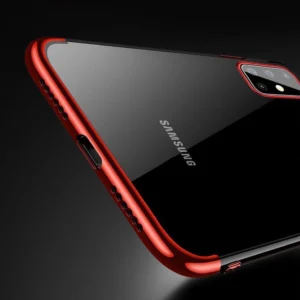 Clear Color dėklas Gel TPU Electroplating frame Cover Samsung Galaxy A72 4G dėklas telefonui juodos spalvos - Image 7