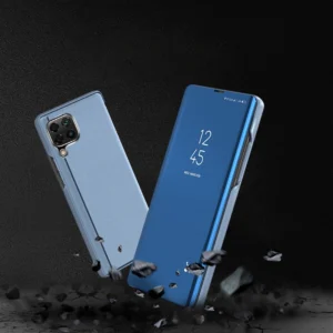 Clear View dėklas cover Samsung Galaxy A22 4G dėklas telefonui juodos spalvos - Image 4