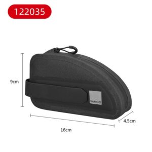 SAHOO bike bag on the bicycle frame with zip 0,3L 122035 black - Image 5