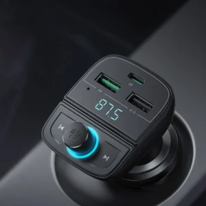 Ugreen FM Transmitter Bluetooth 5.0 MP3 automobilinis įkroviklis 3x USB TF micro SD 4.8 A juodos spalvos (CD229) - Image 3