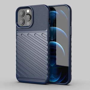 Thunder dėklas Flexible Tough Rugged Cover TPU  Apple iPhone 13 Pro Max mėlynos spalvos - Image 3