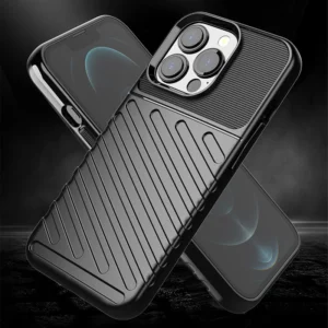 Thunder dėklas Flexible Tough Rugged Cover TPU  Apple iPhone 13 Pro dėklas telefonui juodos spalvos - Image 4