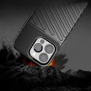 Thunder dėklas Flexible Tough Rugged Cover TPU  Apple iPhone 13 Pro dėklas telefonui juodos spalvos - Image 6