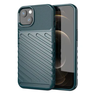 Thunder dėklas Flexible Tough Rugged Cover TPU  Apple iPhone 13 mini dėklas telefonui žalios spalvos
