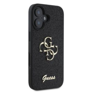 GUESS dėklas skirtas Apple iPhone 16 GUHCP16SHG4SGK (Fixed Glitter Big 4G) juodos spalvos - Image 2