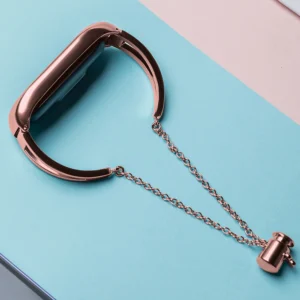 Metal bracelet for Xiaomi Mi Band 3 / 4 / 5 / 6 band strap - pink - Image 5