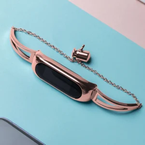 Metal bracelet for Xiaomi Mi Band 3 / 4 / 5 / 6 band strap - pink - Image 6
