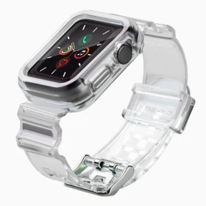 Silikoninė apyrankė Bracelet Case Strap Light Set for Apple Watch 42mm - juodos spalvos