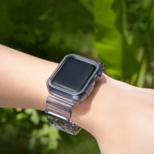 Silikoninė apyrankė Bracelet Case Strap Light Set for Apple Watch 42mm - juodos spalvos - Image 3