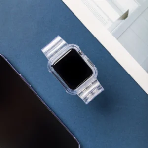 Silikoninė apyrankė Bracelet Case Strap Light Set for Apple Watch 40mm - raudonos spalvos - Image 8