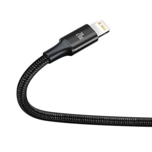 BASEUS kabelis 3in1 Typ C į Micro USB / Lightning / Type C 20W CAMLT-SC01 1,5 m juodos spalvos - Image 4