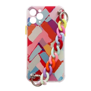 Color Chain dėklas gel flexible elastic case cover with a chain pendant Apple iPhone 13 Pro multicolour  (3)