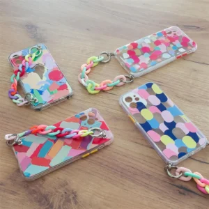 Color Chain dėklas gel flexible elastic case cover with a chain pendant Samsung Galaxy A22 4G multicolour  (4) - Image 9