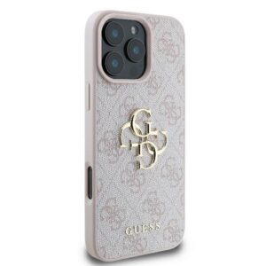 GUESS dėklas skirtas Apple iPhone 16 Pro Max GUHCP16X4GMGPI (4G PU Big Logo) rožinės spalvos - Image 2