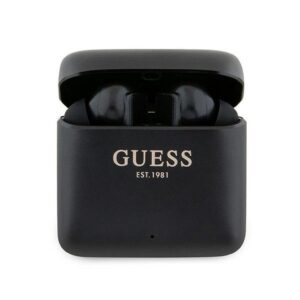 GUESS belaidės ausinės bluetooth TWS + docking station GUTWSSU20ALEGK (Printed Logo) juodos spalvos