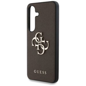 GUESS dėklas skirtas Samsung Galaxy S25 GUHCS25SPGT4MBW (PU Grained Big 4G and Classic Logo) rudos spalvos - Image 3