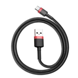 BASEUS kabelis USB Cafule į Type C 3A CATKLF-A91 0,5M Red-Black