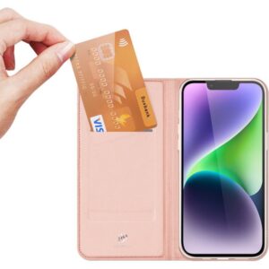 Dux Ducis atverčiamas dėklas SKIN PRO skirtas Apple iPhone 15 Plus rožinės spalvos - Image 5