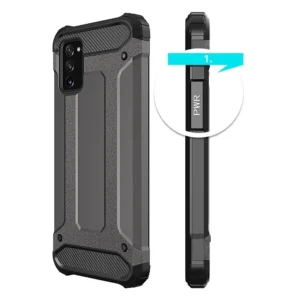 Hybrid Armor dėklas Tough Rugged Cover Samsung Galaxy A03s dėklas telefonui juodos spalvos - Image 4