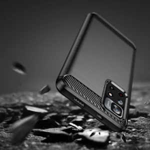 Carbon dėklas Flexible Cover Sleeve Xiaomi Redmi Note 11 dėklas telefonui juodos spalvos - Image 6