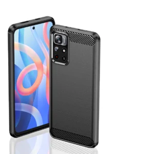 Carbon dėklas Flexible Cover Sleeve Xiaomi Redmi Note 11 dėklas telefonui juodos spalvos - Image 7
