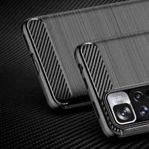 Carbon dėklas flexible dėklas cover Xiaomi Redmi Note 11 Pro+ 5G (China) / 11 Pro 5G (China) / Mi11i HyperCharge / Poco X4 NFC dėklas telefonui juodos spalvos - Image 2