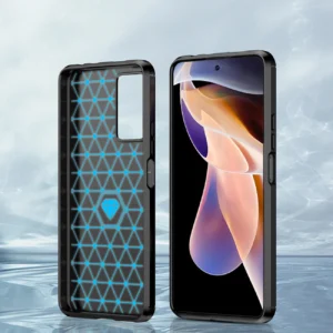 Carbon dėklas flexible dėklas cover Xiaomi Redmi Note 11 Pro+ 5G (China) / 11 Pro 5G (China) / Mi11i HyperCharge / Poco X4 NFC dėklas telefonui juodos spalvos - Image 4
