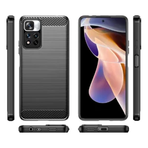 Carbon dėklas flexible dėklas cover Xiaomi Redmi Note 11 Pro+ 5G (China) / 11 Pro 5G (China) / Mi11i HyperCharge / Poco X4 NFC dėklas telefonui juodos spalvos - Image 8