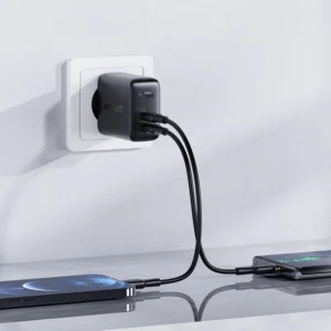 Acefast laidinis įkroviklis USB Type C / USB 32W, PPS, PD, QC 3.0, AFC, FCP juodos spalvos (A5 juodos spalvos) - Image 4