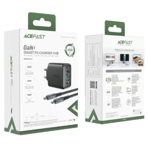 Acefast 2in1 įkroviklis GaN 65W USB Type C / USB, adapter adapter HDMI 4K @ 60Hz (set su kabelis) baltos spalvos (A17 baltos spalvos) - Image 9