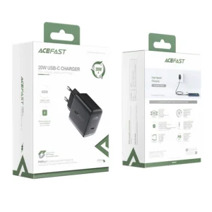 Acefast fast USB Type C 20W Power Delivery įkroviklis juodos spalvos (A1 EU juodos spalvos) - Image 5