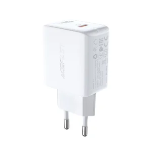 Acefast fast įkroviklis USB Type C 20W Power Delivery baltos spalvos (A1 EU baltos spalvos)