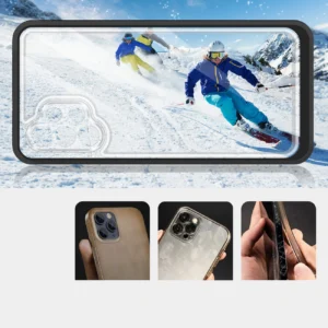 Clear 3in1 Samsung Galaxy A72 4G Frame Gel Cover juodos spalvos - Image 3