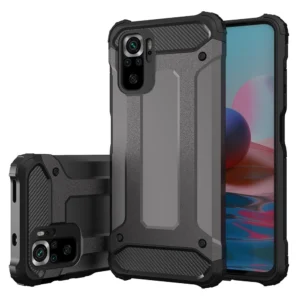 Hybrid Armor dėklas Tough Rugged Cover Xiaomi Poco M4 Pro 5G dėklas telefonui juodos spalvos