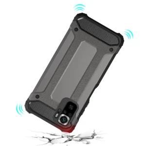 Hybrid Armor dėklas Tough Rugged Cover Xiaomi Poco M4 Pro 5G dėklas telefonui juodos spalvos - Image 6