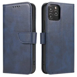 Magnet dėklas elegant case case cover with a flap and stand function Poco M4 Pro 5G mėlynos spalvos