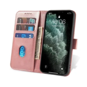 Magnet dėklas elegant case case cover with a flap and stand function Poco M4 Pro 5G dėklas telefonui rožinės spalvos - Image 6